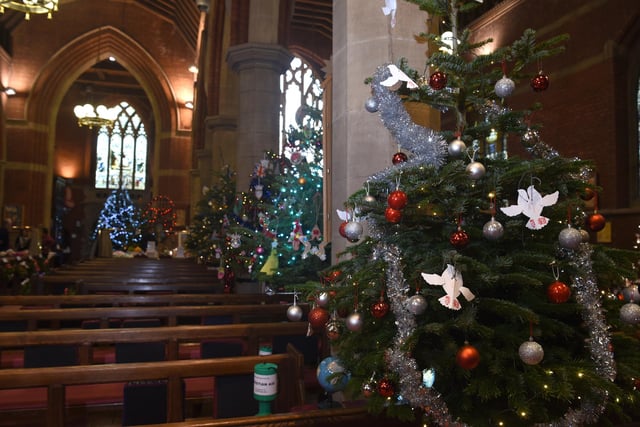 Photo Neil Cross; St Annes Parish Church Christmas Tree Festival