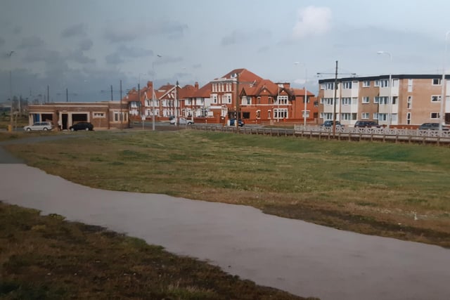 Little Bispham tram station is featured in this photo from August 1993