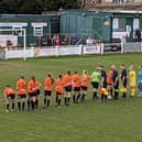 Brighouse Town and Fylde Women line up ahead of kick-off Picture: FYLDE WOMEN