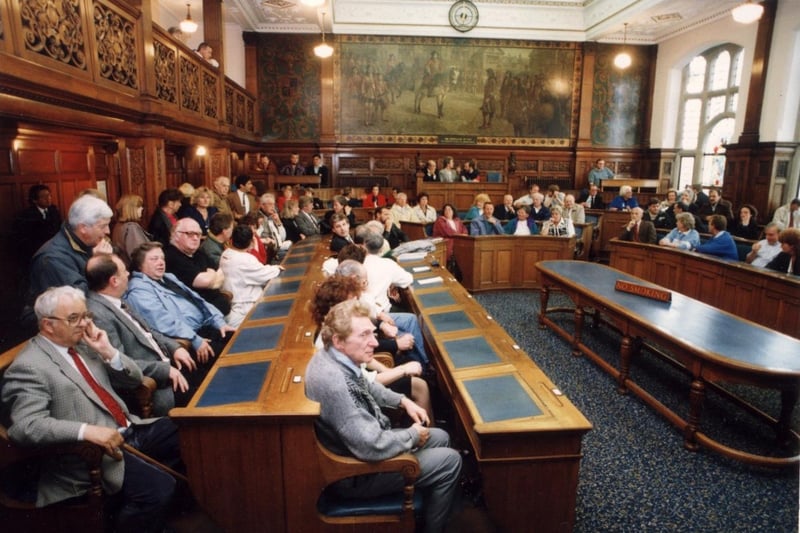 Inside the Town Hall council chamber
