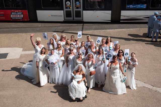 The ladies raised almost £1,700 for Trinity Hospice and Brian House thanks to their wedding walk