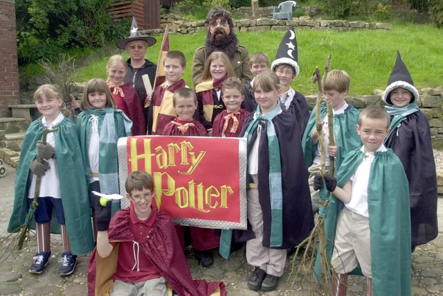 Harry Potter and friends pose for a picture at Caldervale Festival
