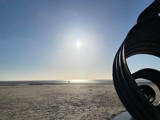 Mary’s Shell on Cleveleys beach is a piece of public art. Find it on the sands near the seafront cafe, opposite Jubilee Gardens