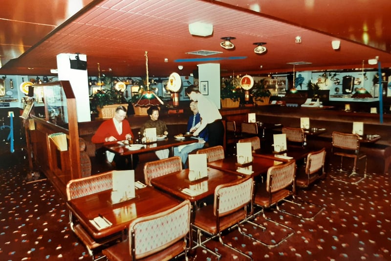 Inside Deep Pan Pizza Co, Church Street, April 1991. Check out the decor which was typical of the day