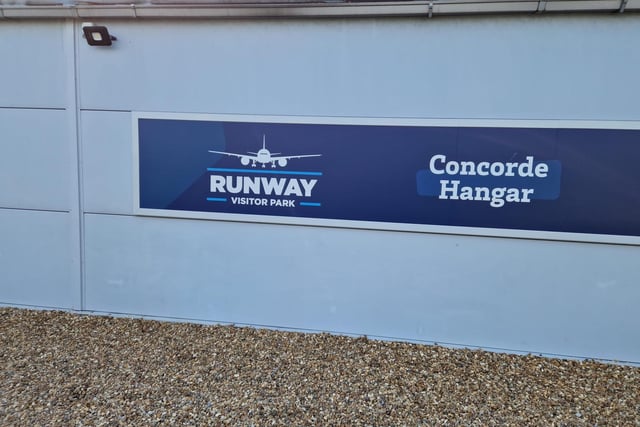 Outside the hangar where Concorde is kept