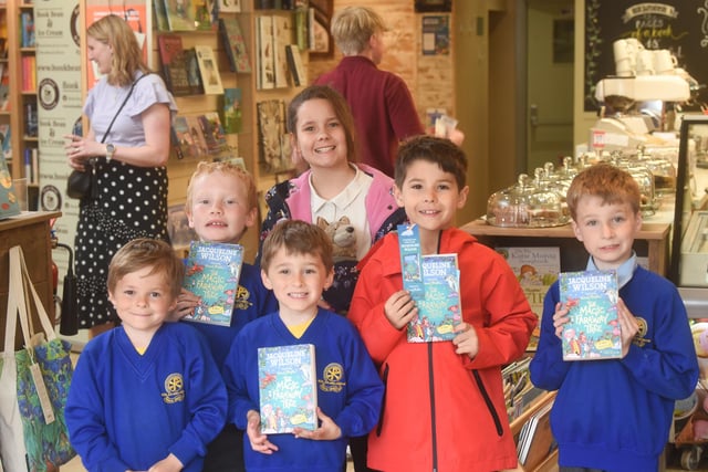 These young readers were thrilled to meet author Jacqueline Wilson at Book, Bean and Ice Cream in Kirkham.