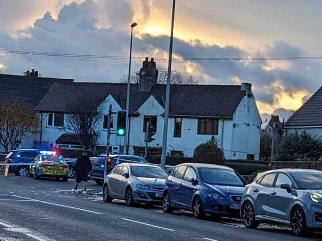 Police on the scene of an incident on the corner of Park road and Condor Grove in Blackpool (Credit: Cerowski Sarah-Lou)