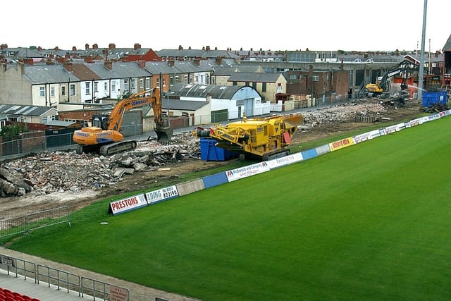 East Stand demolition progress
