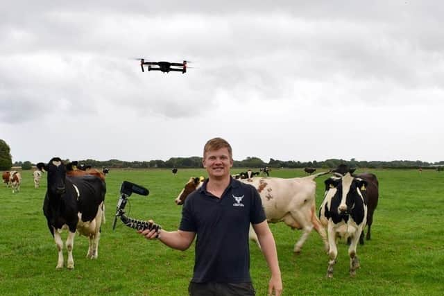 Tom Pemberton on the family farm at Ballam Road, Lytham