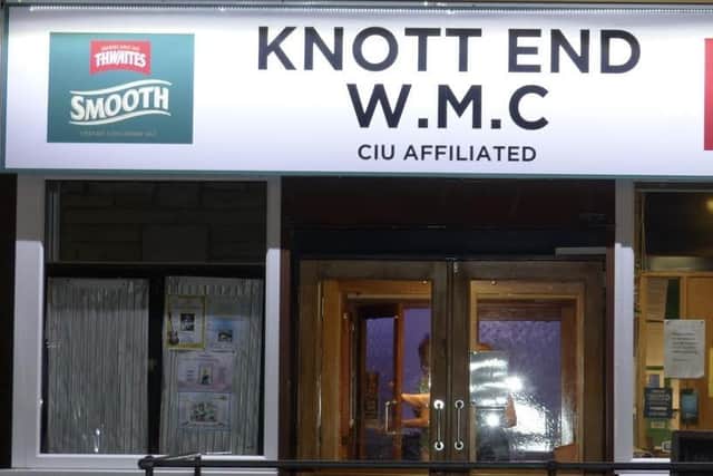 The Knott End club frontage under its old name. Picture: Ken Bennett