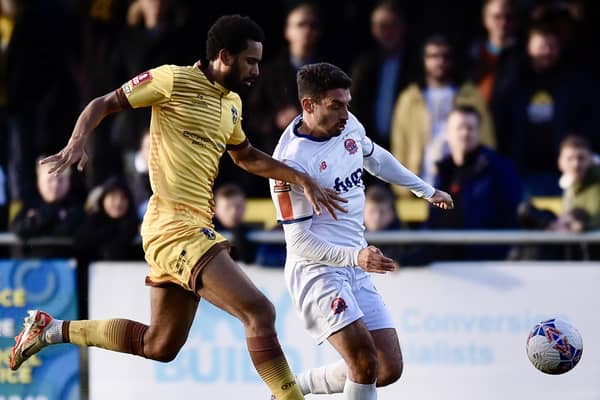 AFC Fylde were beaten in their FA Cup tie at Sutton United Picture: Steve McLellan