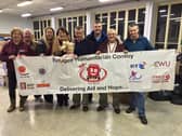 Members of the Communication Workers Union Humanitarian Aid