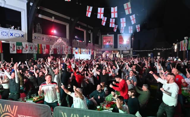Wales V England at the Winter Gardens Fanzone