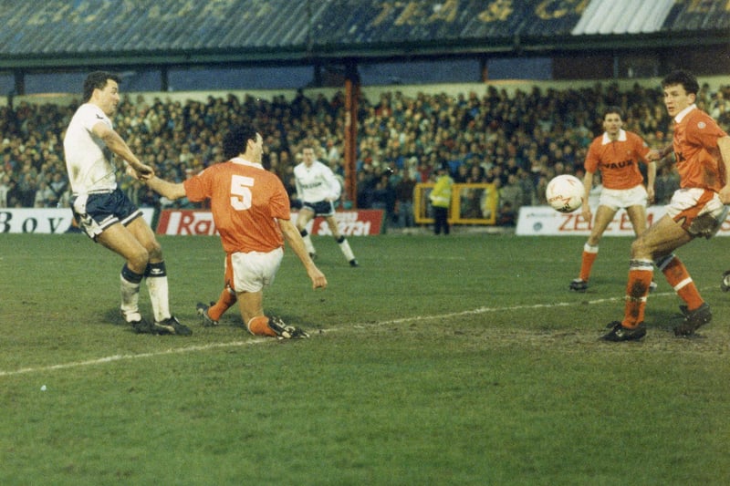 Paul Stewart scores the only goal for Tottenham as they beat Blackpool 1-0 in the FA Cup 3rd Round