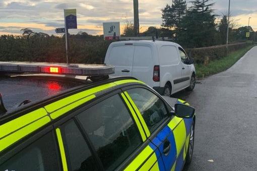 Police stopped this van after numerous reports from the public of dangerous and erratic driving on the M6.
It was eventually pulled over as it exited J3 M55 at Kirkham.
The vehicle was subsequently seized.