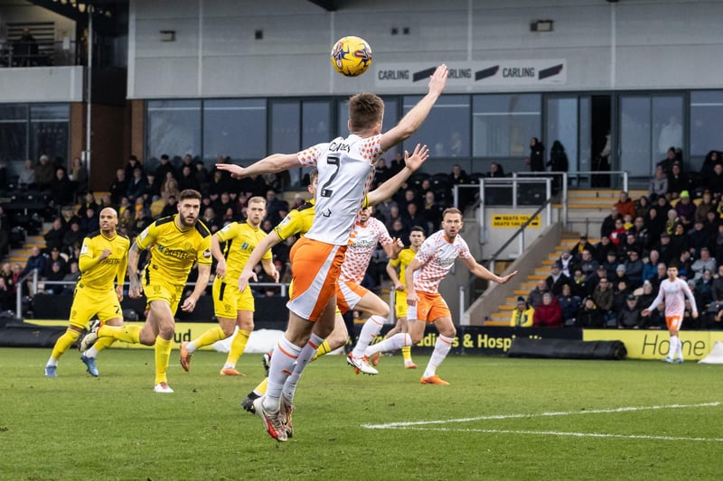 Callum Connolly lost out to Bobby Kamwa for the early goal. 
A bit more aerial dominance was needed to win the ball and take control of that situation.