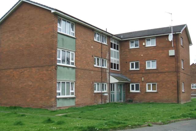 The former flats which were demolished