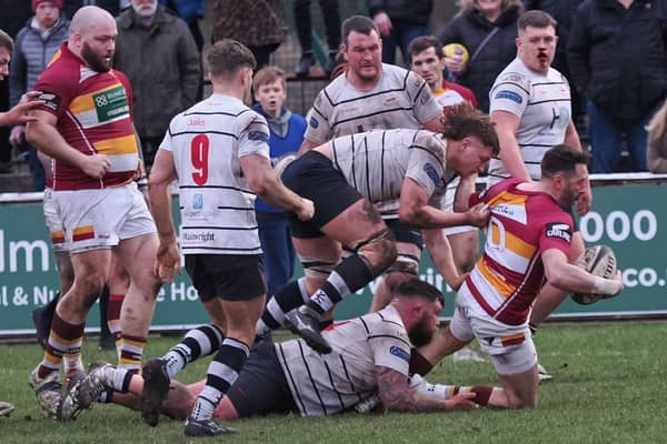 Greg Smith converted three of Fylde's four tries at Wharfedale Picture: Chris Farrow/ Fylde RFC