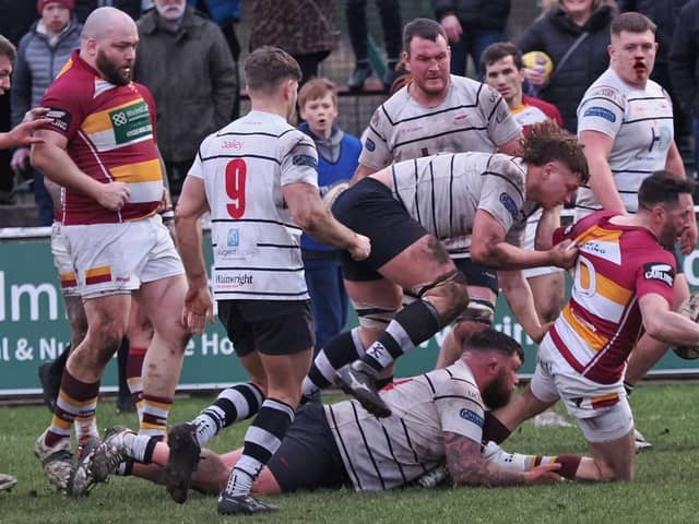 Greg Smith converted three of Fylde's four tries at Wharfedale Picture: Chris Farrow/ Fylde RFC