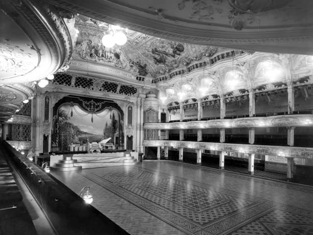 The ornate ballroom inside Blackpool Tower seen here after being restored to its former glory in 1958