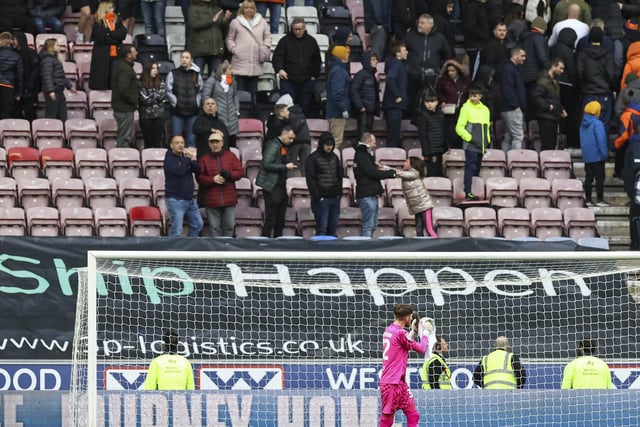 Seasiders supporters at the DW Stadium.