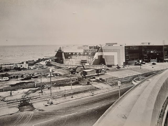 Work was still going here on in June 1986, just before it opened. The photo was taken from the monorail at Blackpool Pleasure Beach