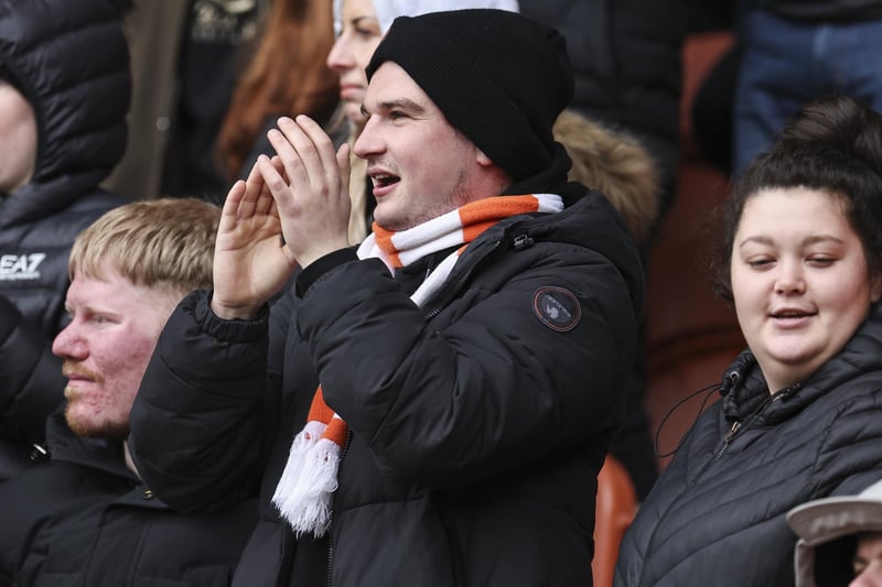 Seasiders supporters at Bloomfield Road on Easter Monday.