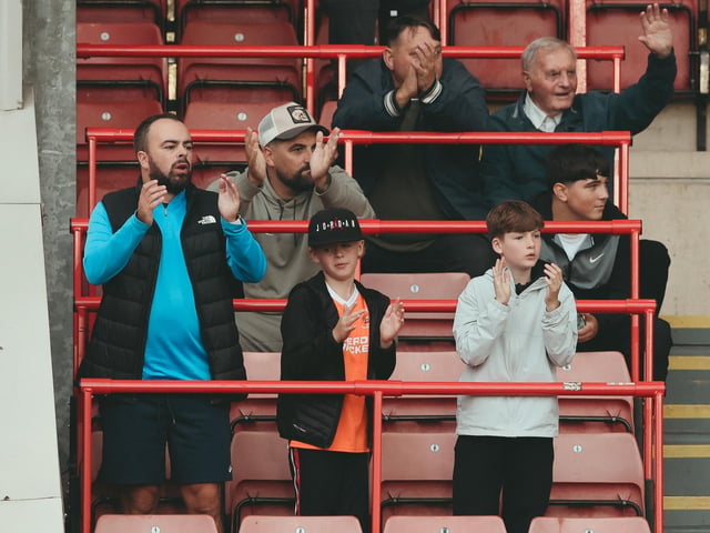 Seasiders supporters made the midweek trip to Oakwell.