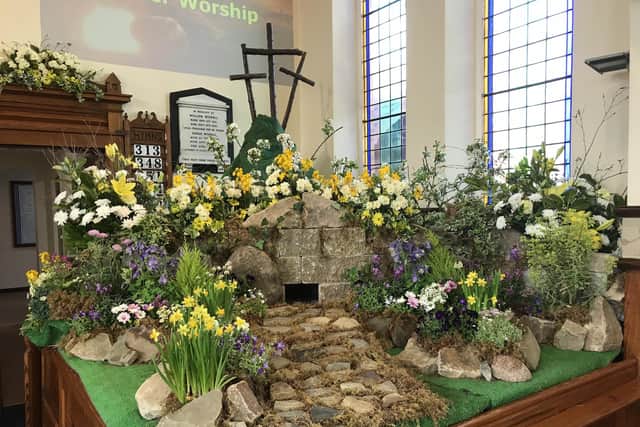 Easter Garden at Freckleton Methodist Church