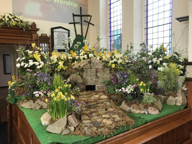 Easter Garden at Freckleton Methodist Church