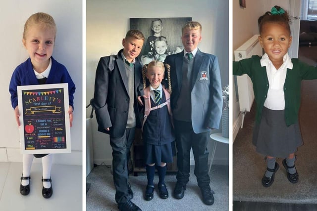 23 pictures of youngsters starting school...