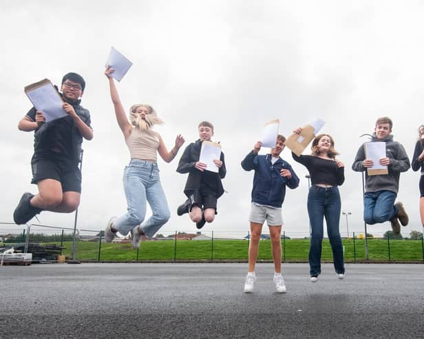 Pupils celebrating