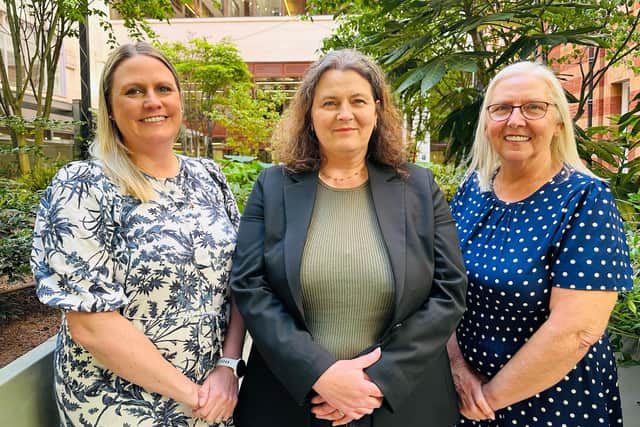 LtoR - Claire Pattison from Manchester Metropolitan University, Ruth Hailwood fromMade Smarter and Dr Ann Mulhaney from the University of Salford