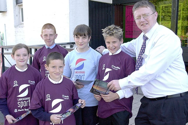 Fylde Borough Council sports development officer Stuart Glover with some of the youngsters who attended a briefing at the Lowther Pavilion, Lytham, in advance of the Lancashire Youth Games 2002. From left: Amy Crawford, Scott Harries Lee Williams, Kirsten Hardy and Deklan Croston