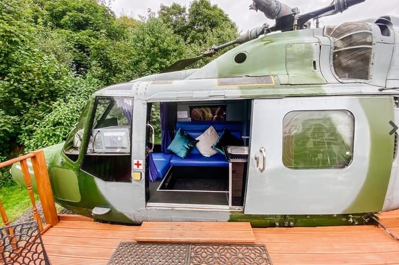 The magnificent Lynx helicopter at Ream Hills Holiday Park