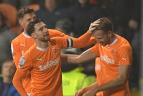 Jordan Rhodes claimed a brace for the Seasiders (Photographer Dave Howarth / CameraSport)