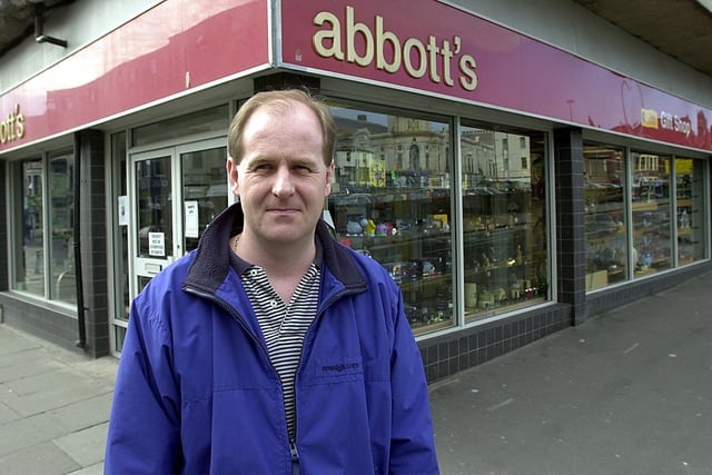 Frances Abbott whose shop disappeared under the redevelopment plans of Houndshill. His gift shop was on the corner of Albert Road and Sheppard Street, 2004