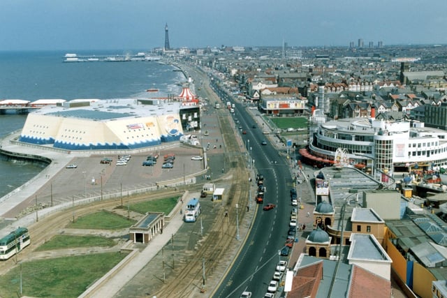 Aerial view of the Sandcastle, 1992