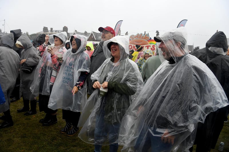 Friday night at Lytham Festival: crowds were in good spirits in spire of the rain