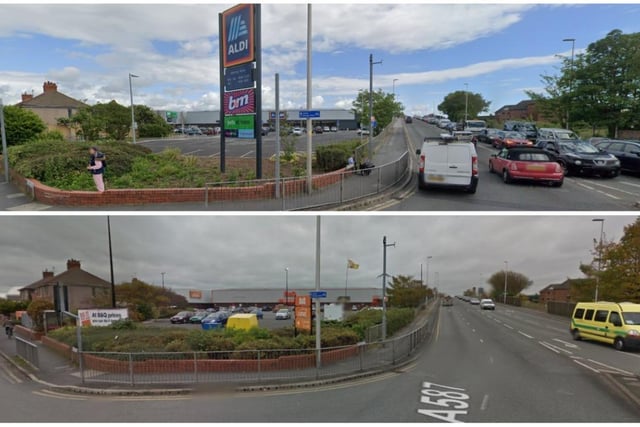 The top photo is how the old B&Q building looks today as Aldi and Pets at Home. The site on the corner of Holyoake Avenue and Bispham Road was occupied by B&Q for many years, then it was Poundstretcher until the more recent changes