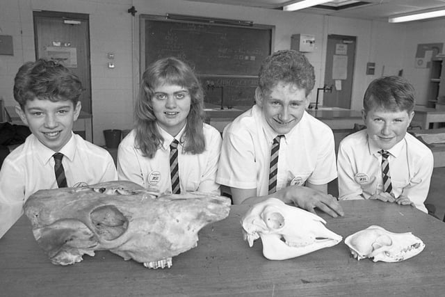 The biology department team at Carr Hill High School, Kirkham
