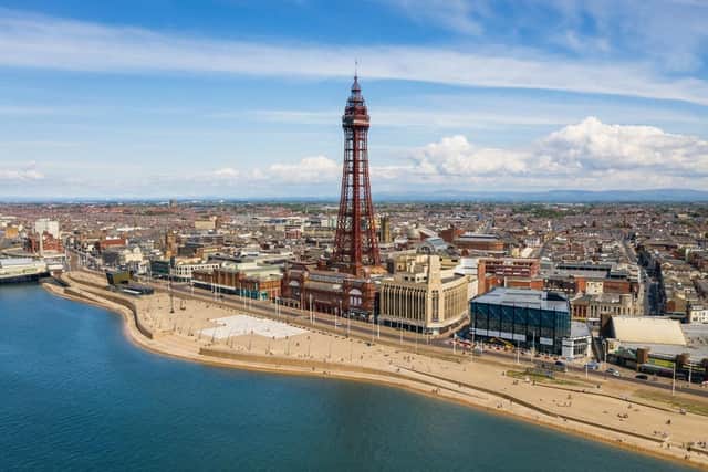 Blackpool's comedy carpet and tower headland