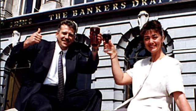 Nick and Sue Anderson who took on the Banker's Draft pub when it opened in Castle Square in 1996