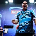 Rob Cross defeated Ryan Searle when they met in the Betfred World Matchplay at Blackpool's Winter Gardens Picture: Mark Robinson/PDC