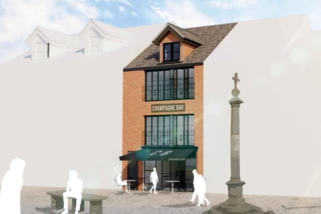 Plans for the new champagne bar recently approved for Poulton town centre