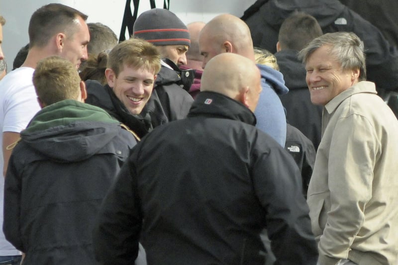 Coronation Street cast filming at Blackpool's Imperial Hotel in 2013. David Neilson is pictured