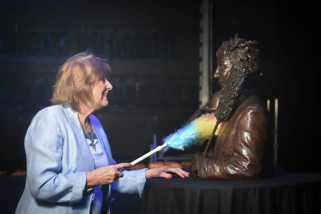 Unveiling of new Ken Dodd sculpture at the Grand Theatre. Pictured is Lady Anne Dodd.