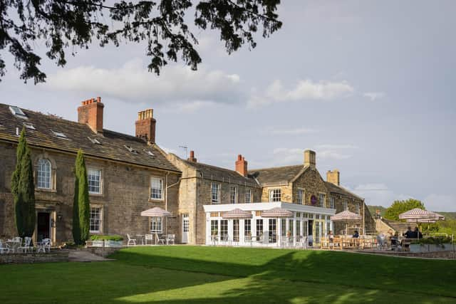 The Cavendish Hotel exterior and view of the new Garden Room and Terrace. Image: Devonshire Hotels