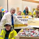 L-R: One Fylde recycling team clients with St Anne’s Lodge No 2457; Bill Hembrow, Lodge Secretary & Mike Hornby, Lodge Treasurer.