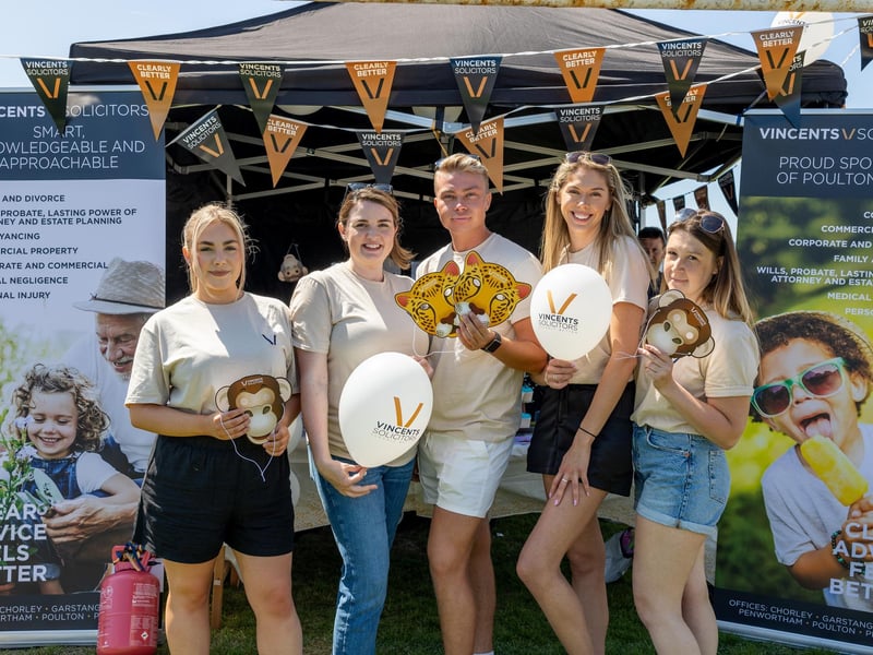 The team from Vincents Solicitors, one of the main sponsors of Poulton Gala 2023. Photo: Martin Bostock Photography